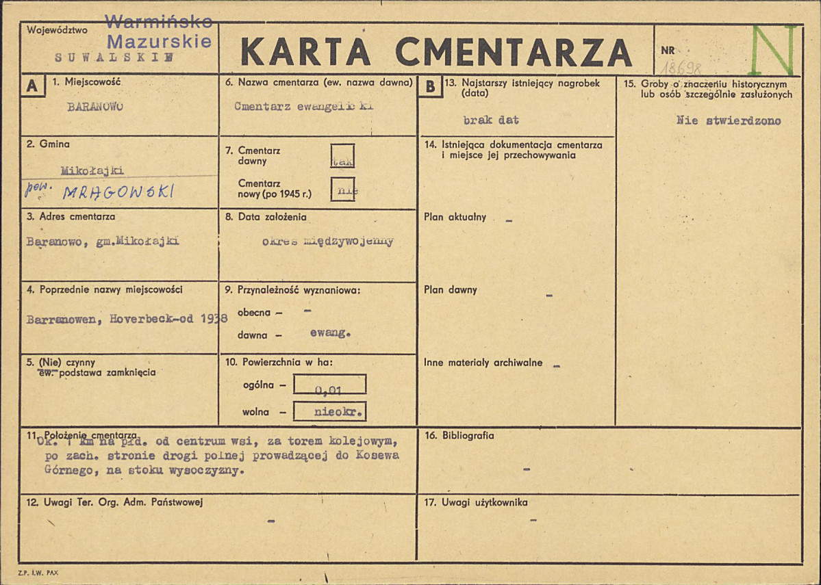 Karta cmentarza, skan nr 1