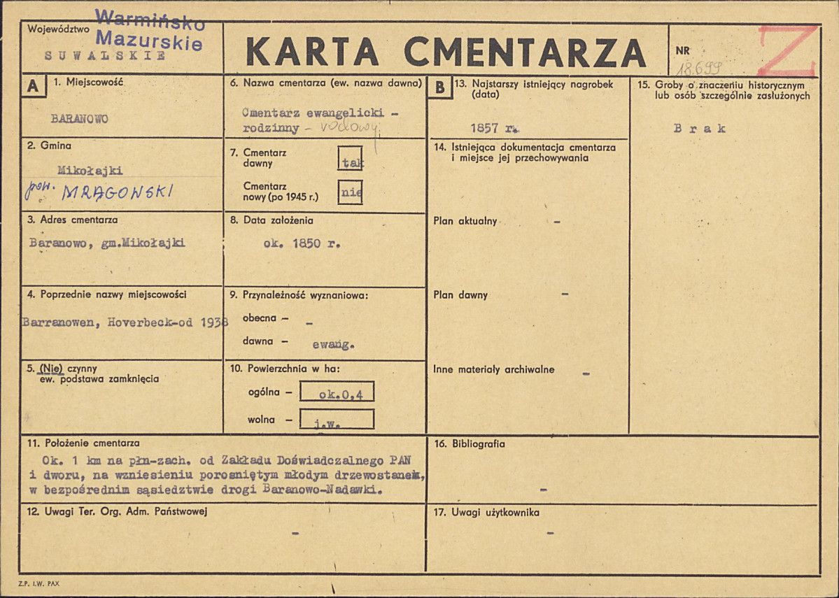 Karta cmentarza, skan nr 1