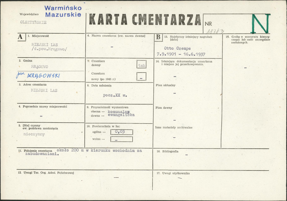 Karta cmentarza, skan nr 1