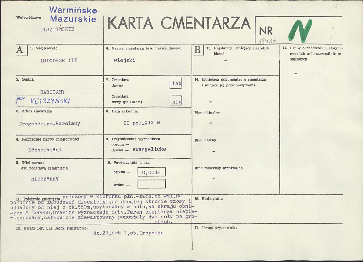Karta cmentarza, skan nr 1
