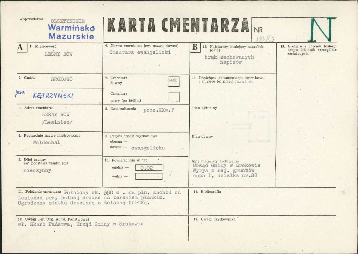Karta cmentarza, skan nr 1