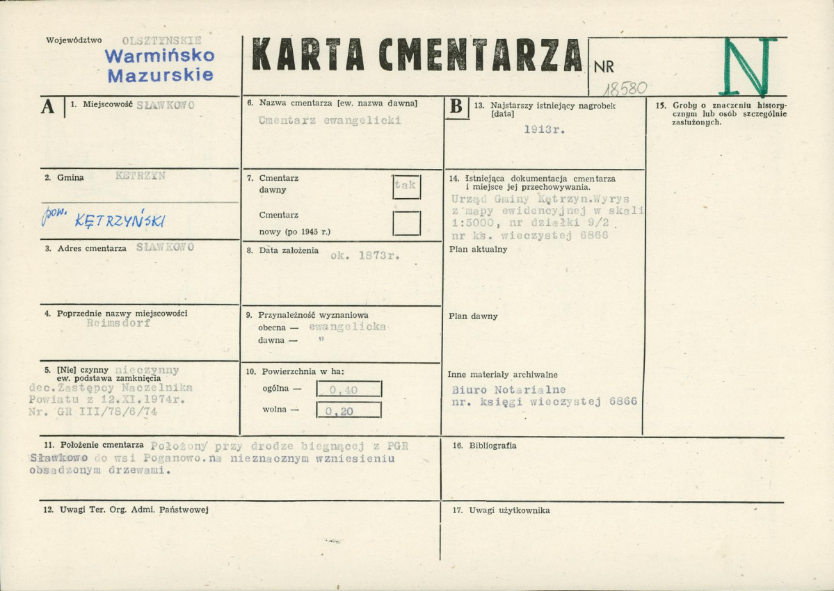 Karta cmentarza, skan nr 1