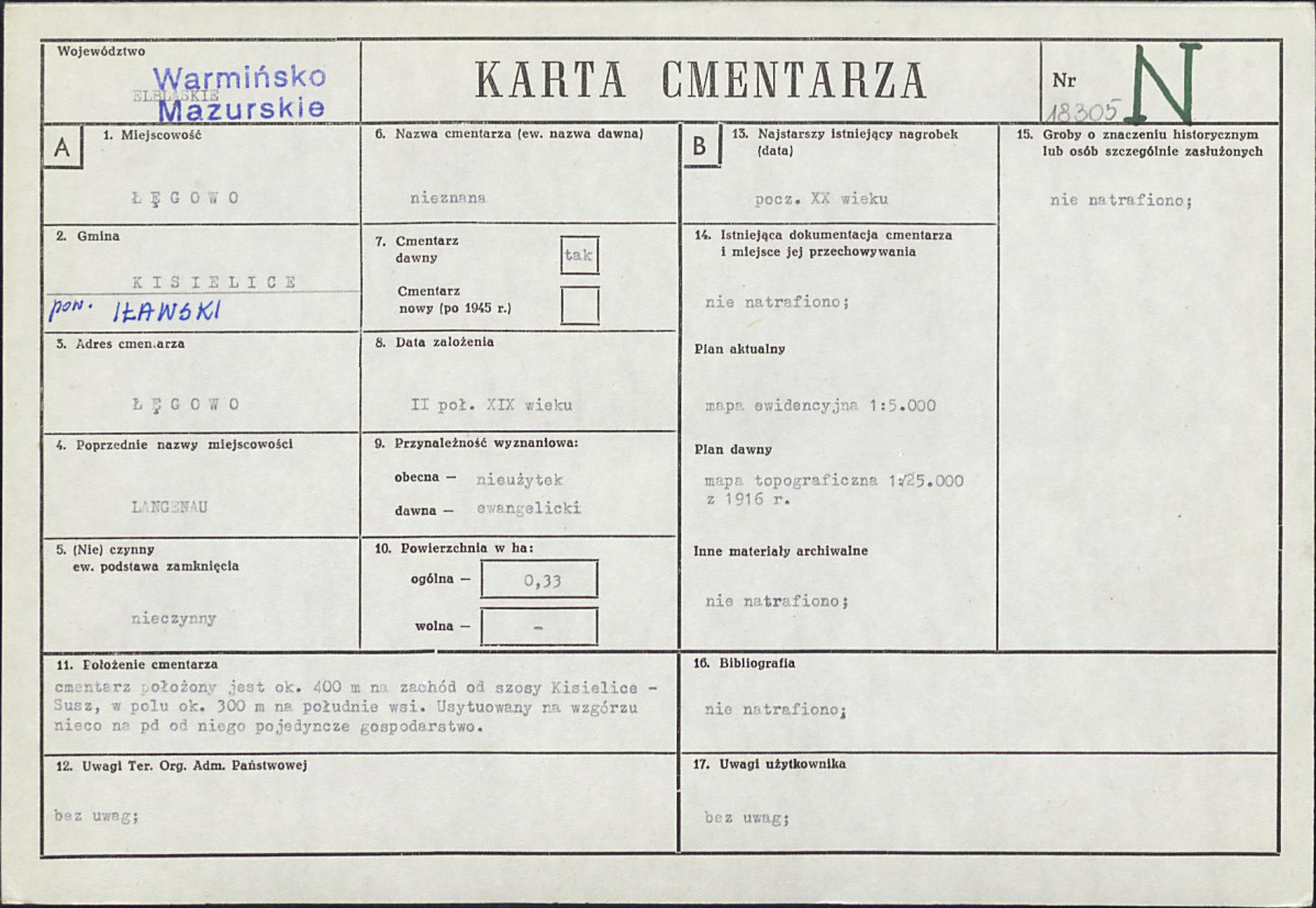 Karta cmentarza, skan nr 1