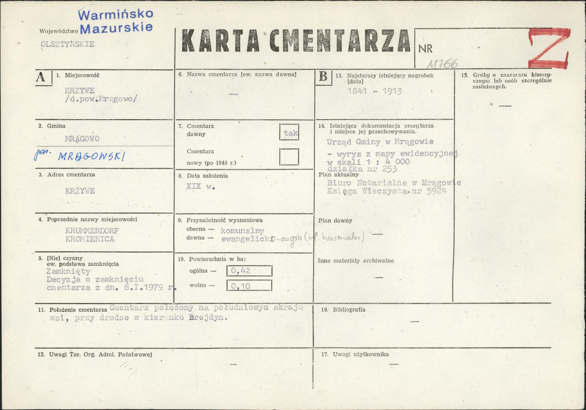 Karta cmentarza, skan nr 1