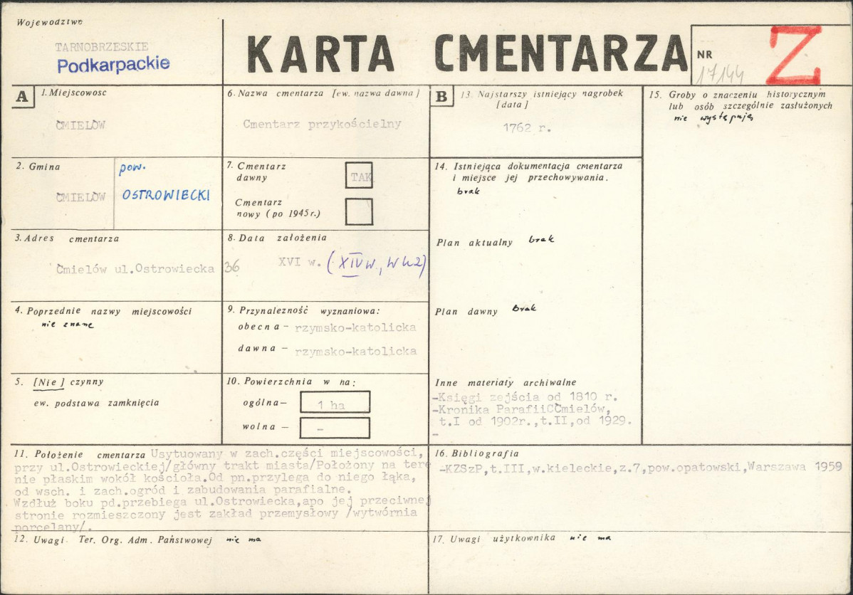 Karta cmentarza, skan nr 1