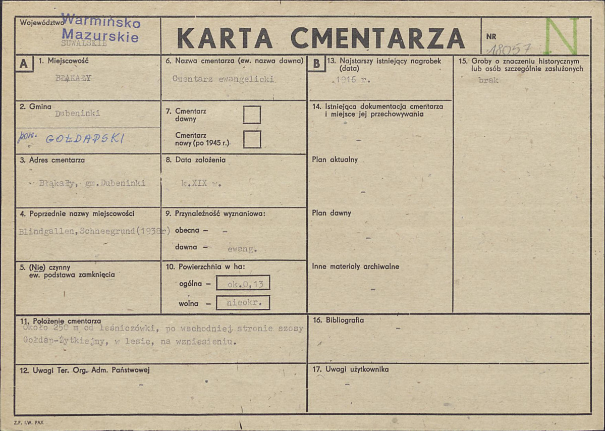 Karta cmentarza, skan nr 1