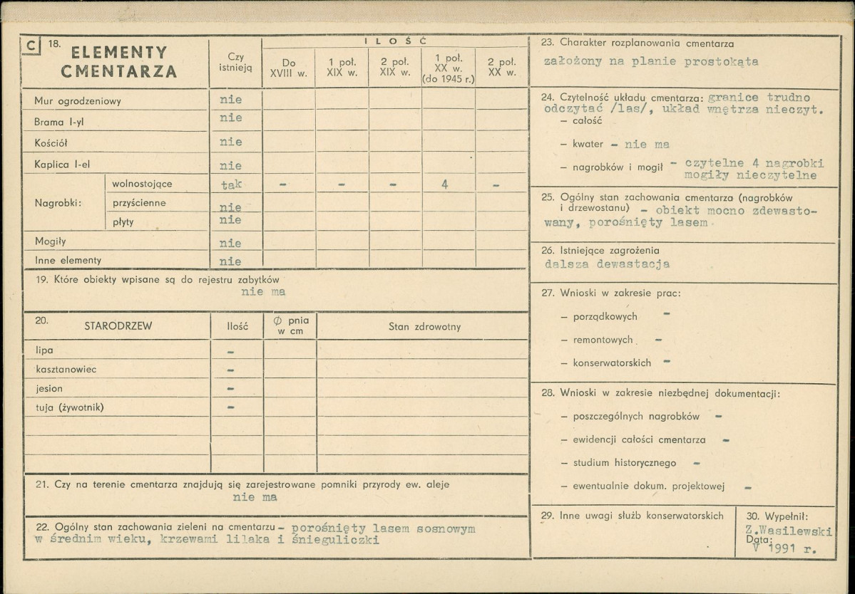 Karta cmentarza, skan nr 2