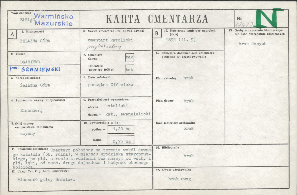 Karta cmentarza, skan nr 1