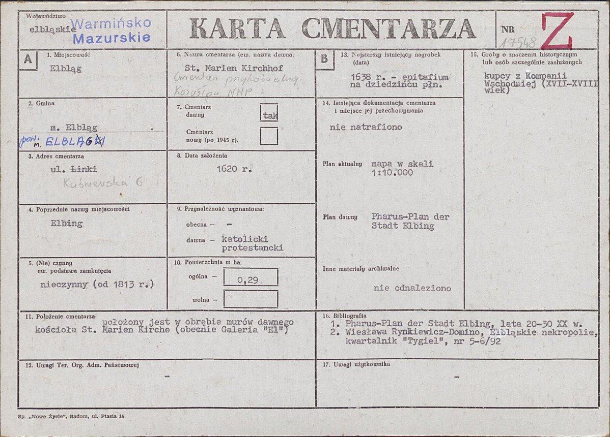 Karta cmentarza, skan nr 1