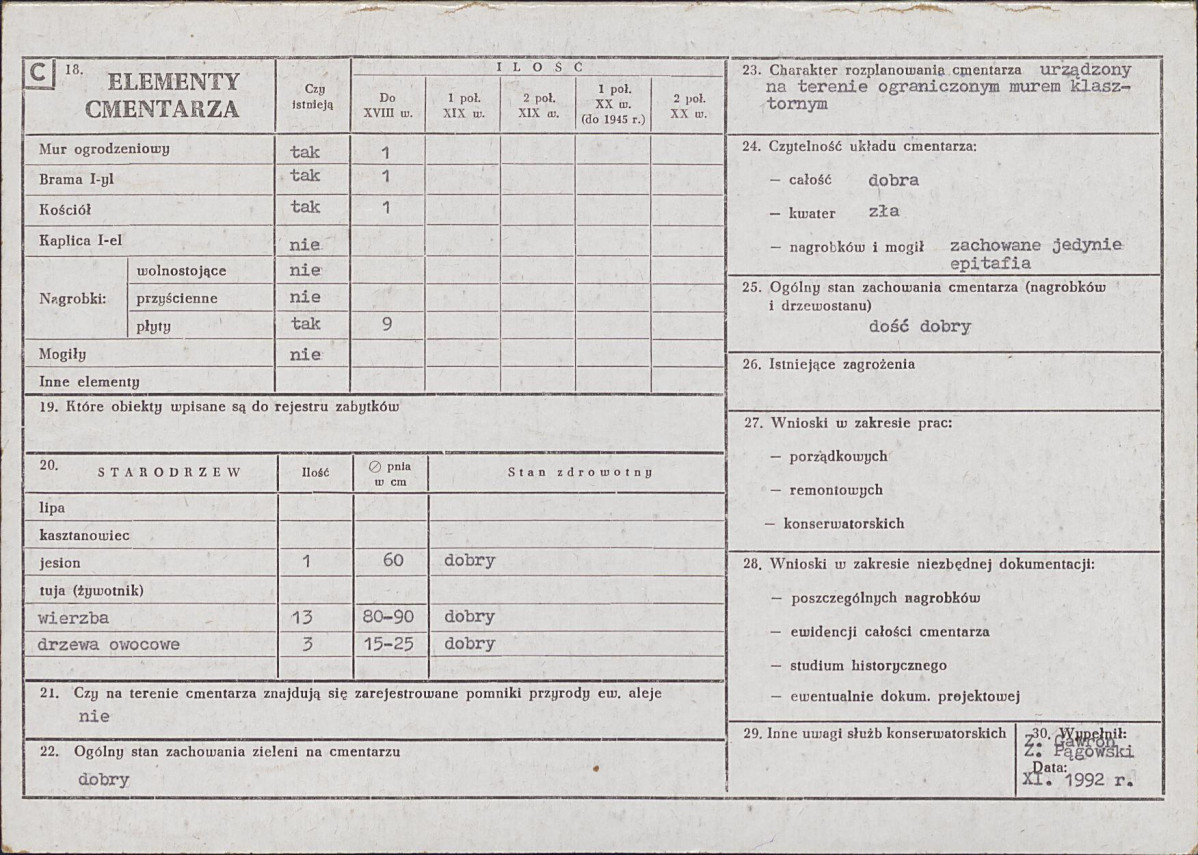 Karta cmentarza, skan nr 2