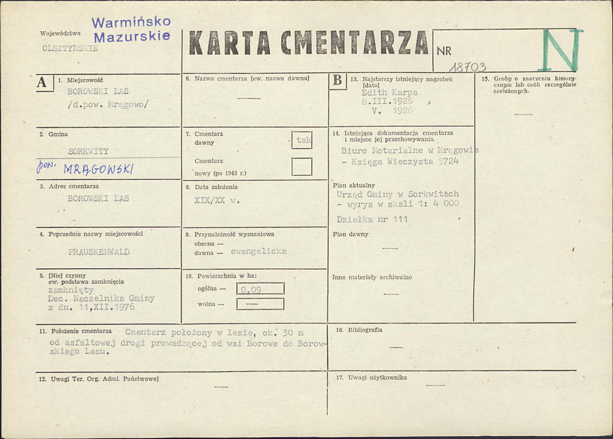 Karta cmentarza, skan nr 1