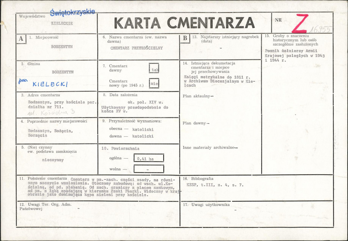 Karta cmentarza, skan nr 1