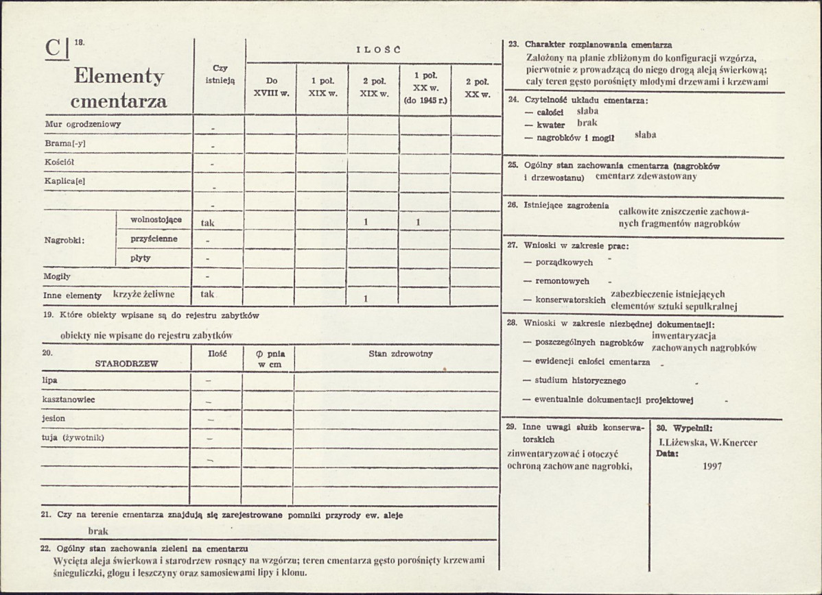 Karta cmentarza, skan nr 2