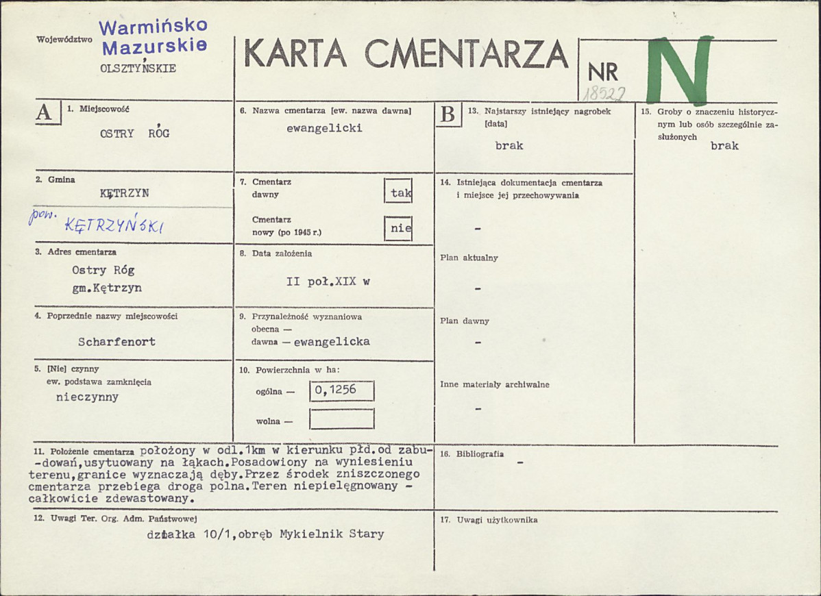 Karta cmentarza, skan nr 1