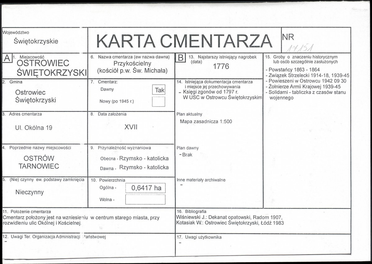 Karta cmentarza, skan nr 1