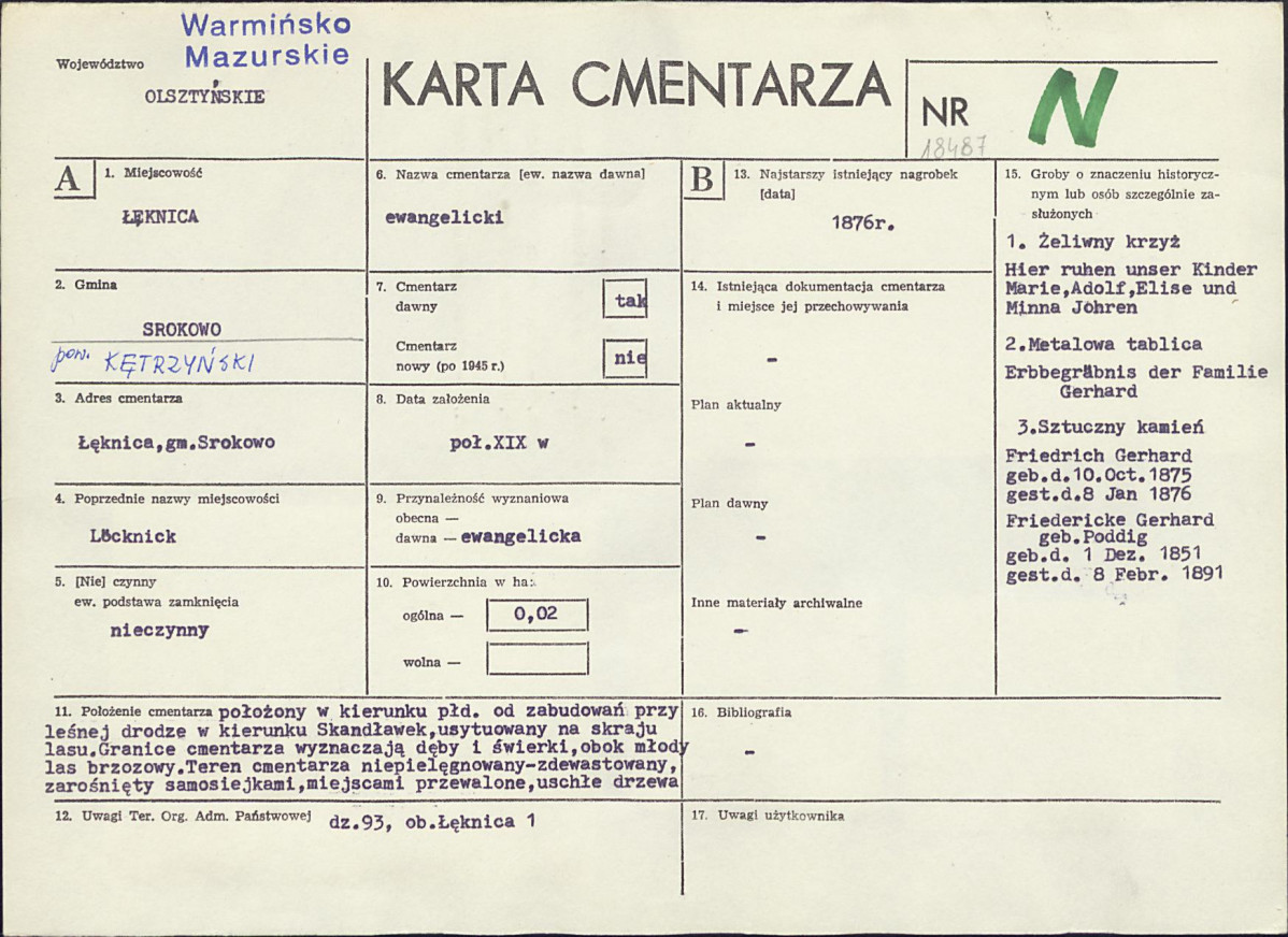 Karta cmentarza, skan nr 1