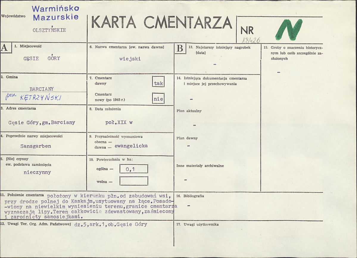 Karta cmentarza, skan nr 1