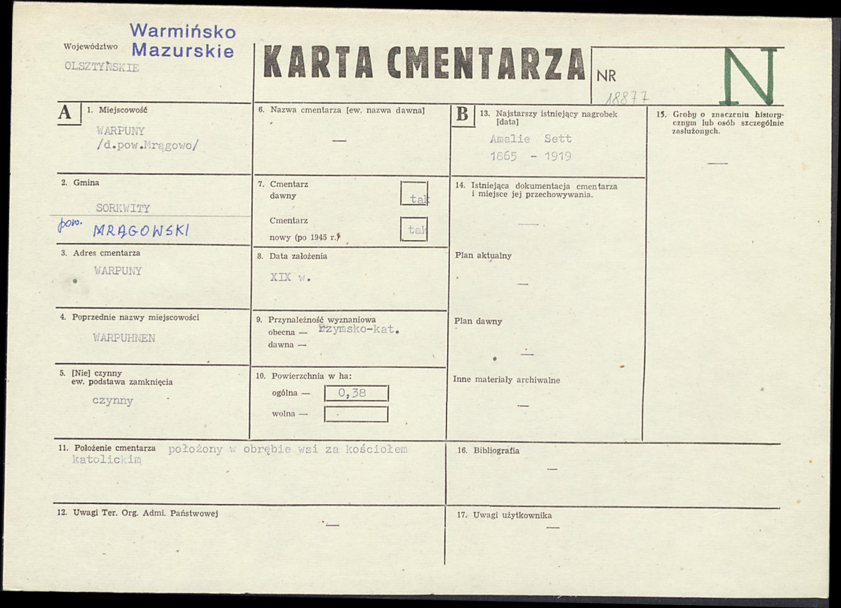 Karta cmentarza, skan nr 1