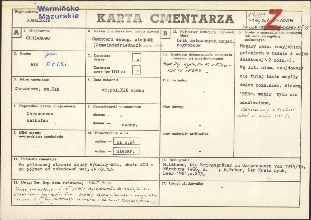 Karta cmentarza, skan nr 1
