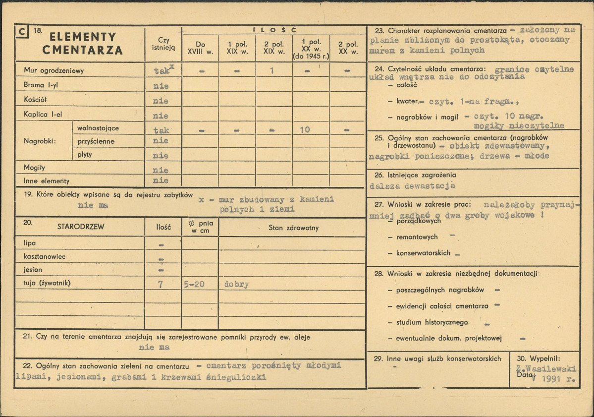 Karta cmentarza, skan nr 2