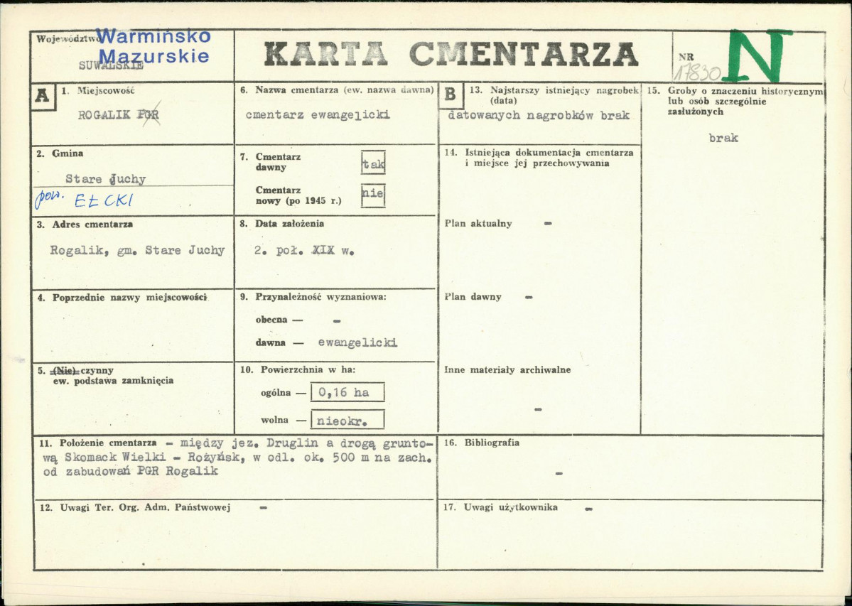 Karta cmentarza, skan nr 1