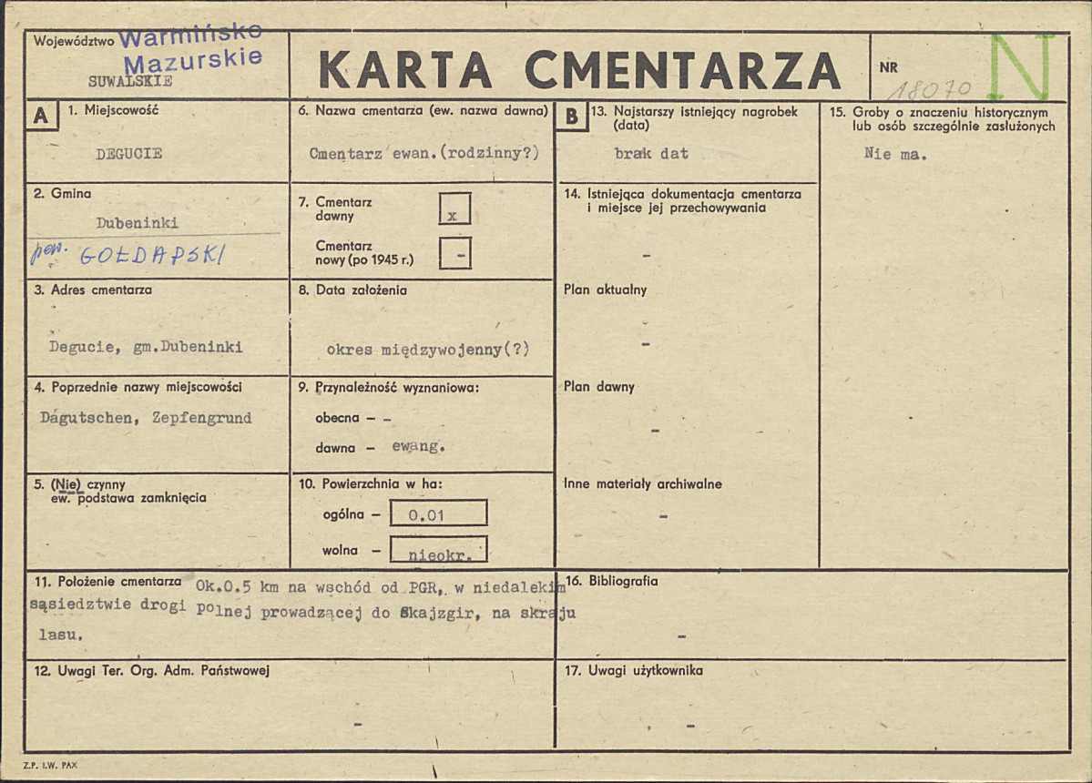 Karta cmentarza, skan nr 1