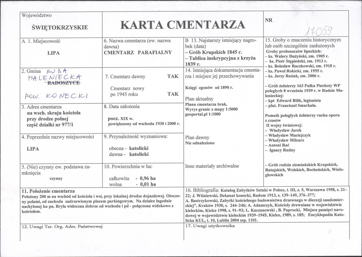 Karta cmentarza, skan nr 1