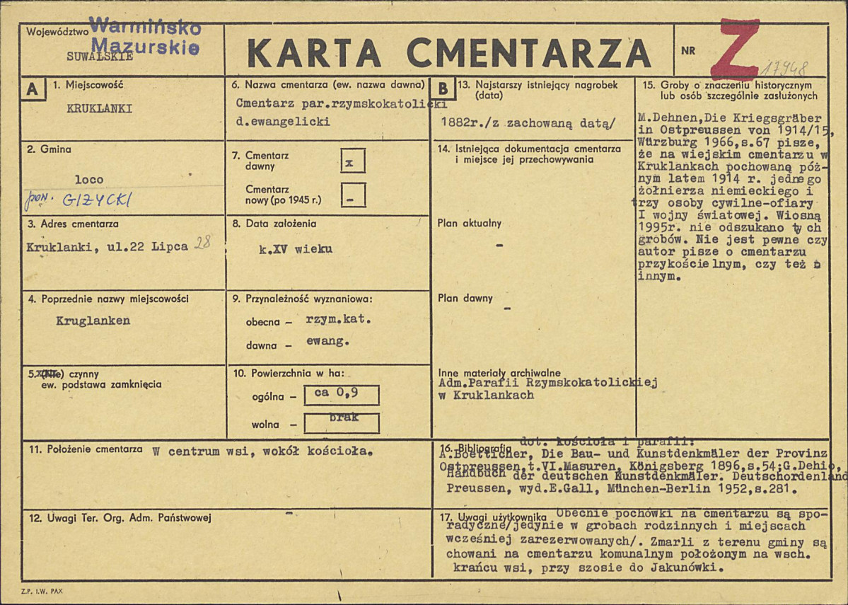 Karta cmentarza, skan nr 1