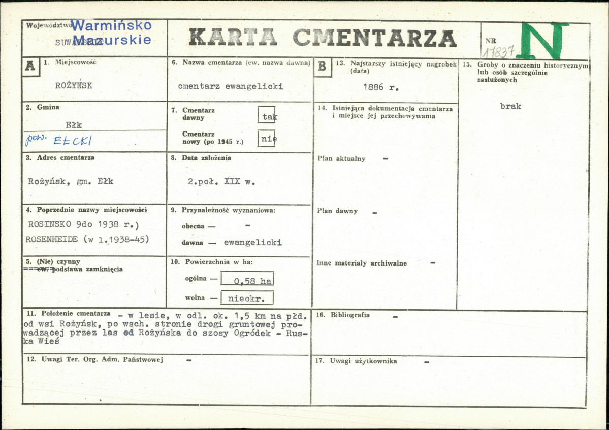 Karta cmentarza, skan nr 1