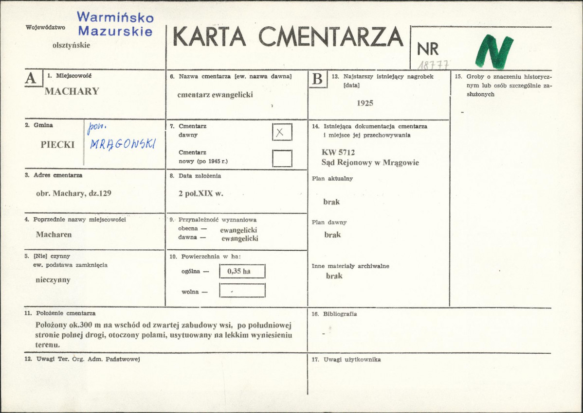 Karta cmentarza, skan nr 1