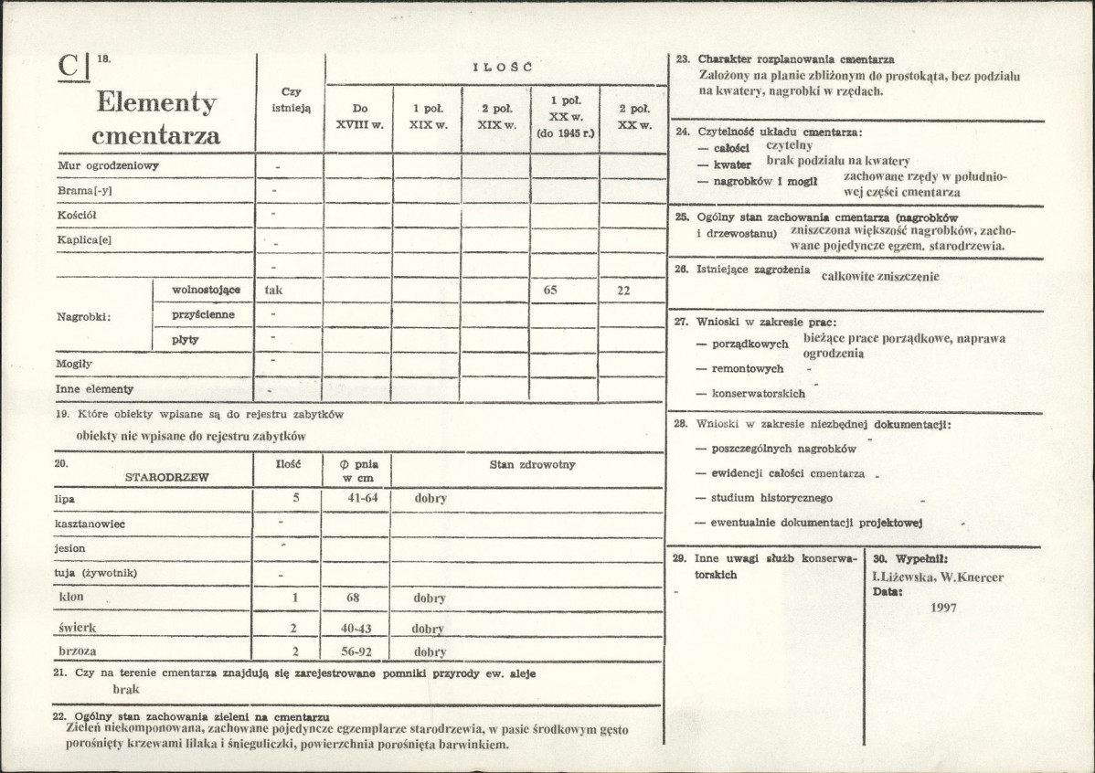 Karta cmentarza, skan nr 2