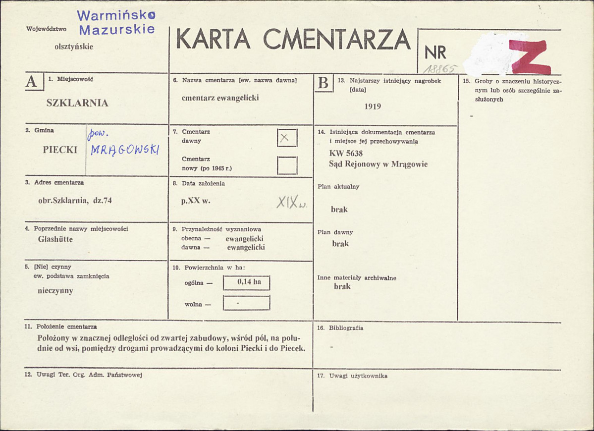Karta cmentarza, skan nr 1