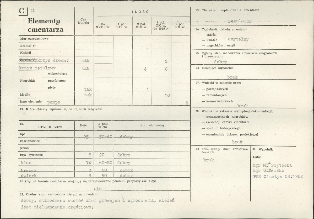 Karta cmentarza, skan nr 2
