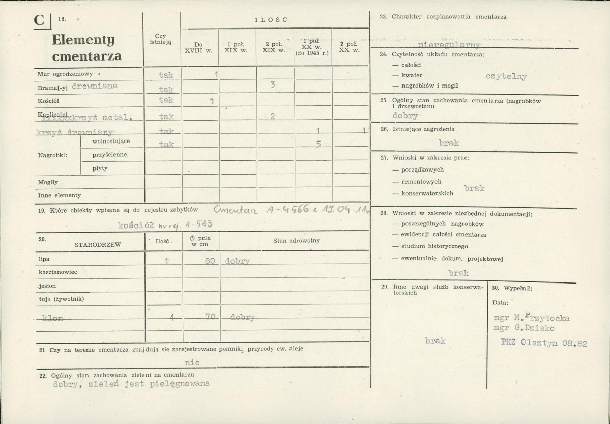 Karta cmentarza, skan nr 2