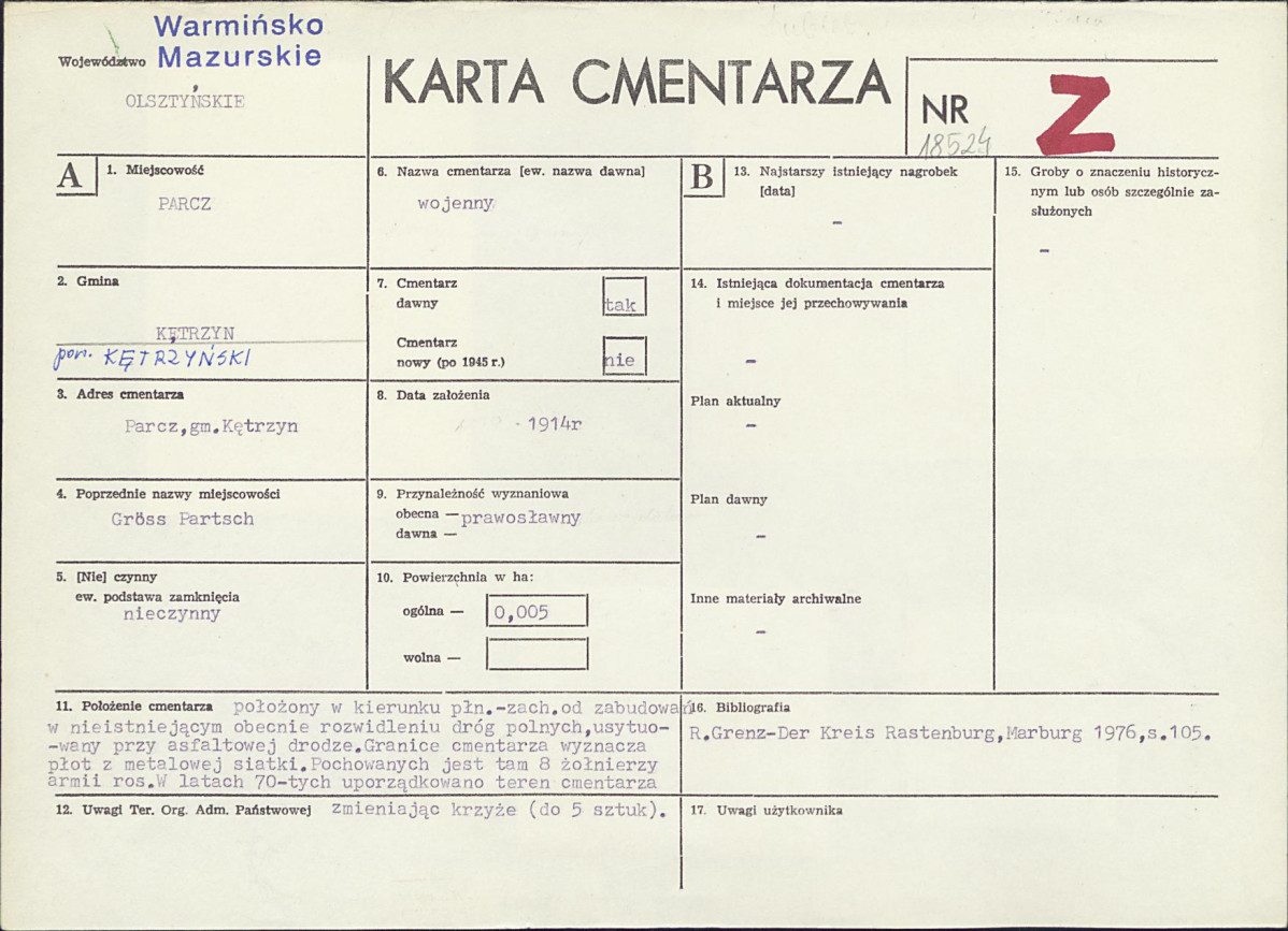 Karta cmentarza, skan nr 1