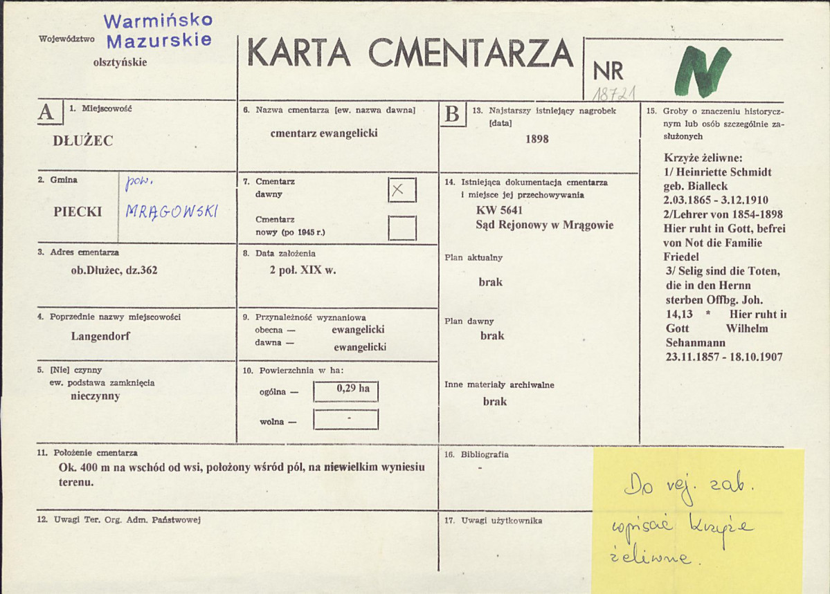 Karta cmentarza, skan nr 1