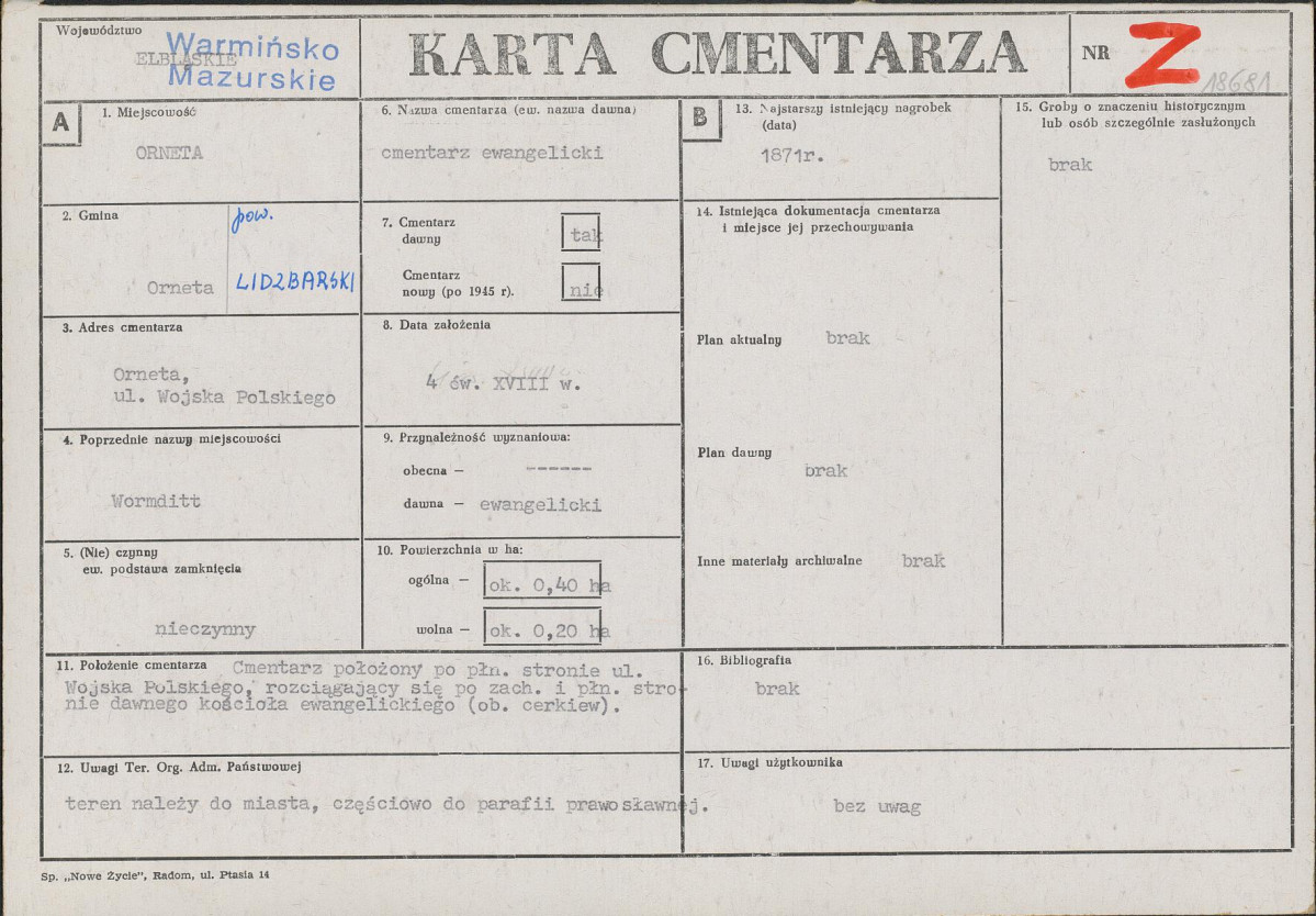 Karta cmentarza, skan nr 1