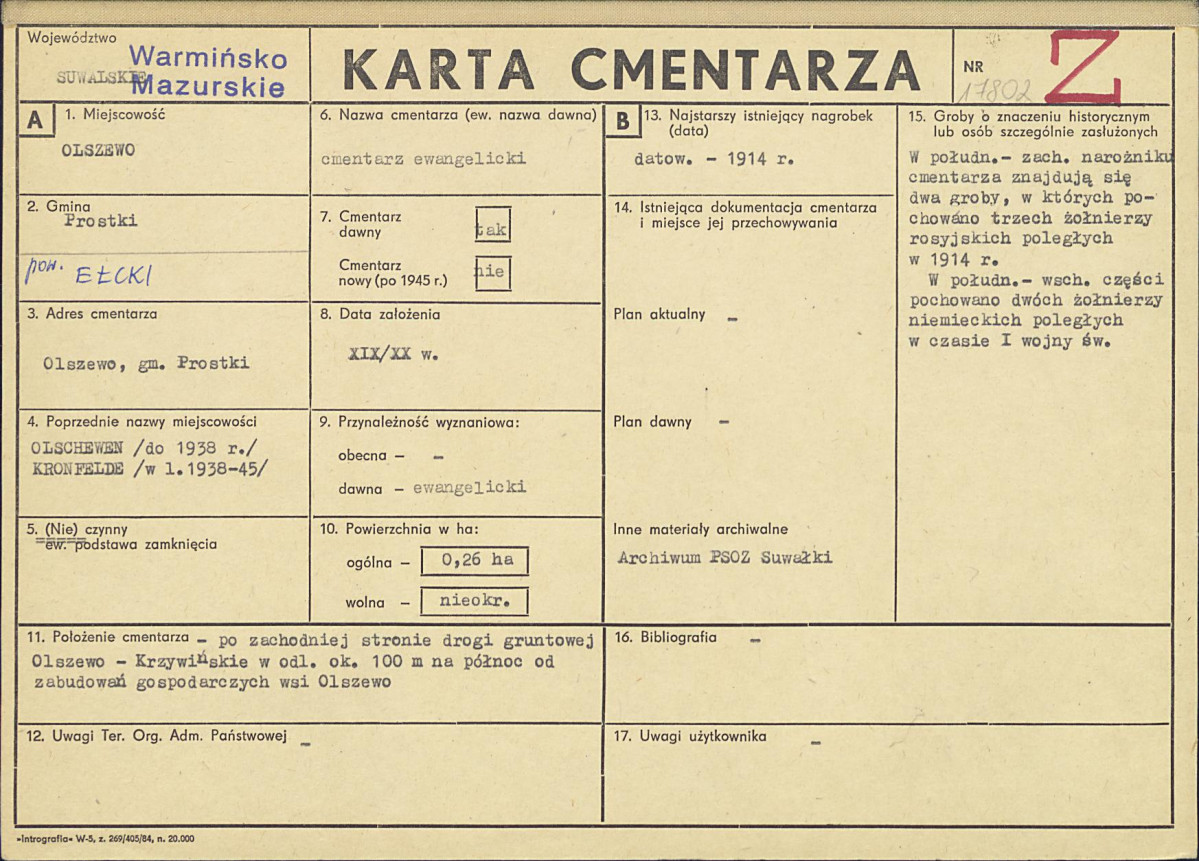 Karta cmentarza, skan nr 1