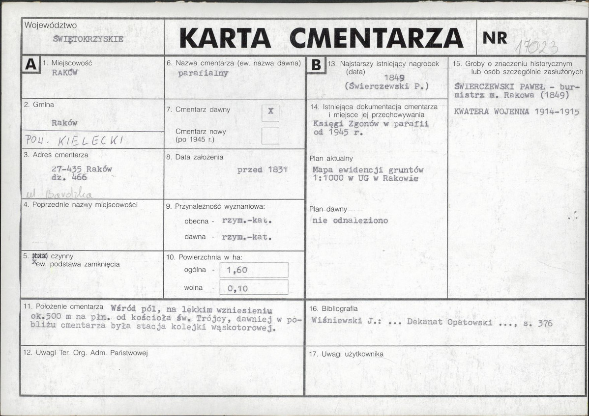 Karta cmentarza, skan nr 1