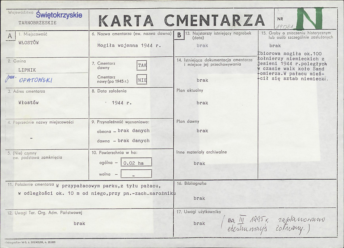 Karta cmentarza, skan nr 1