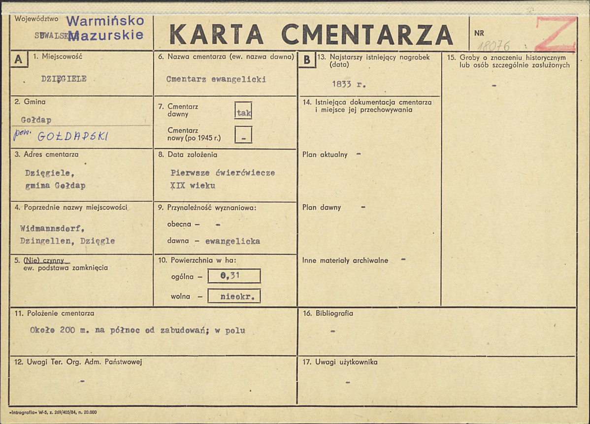 Karta cmentarza, skan nr 1
