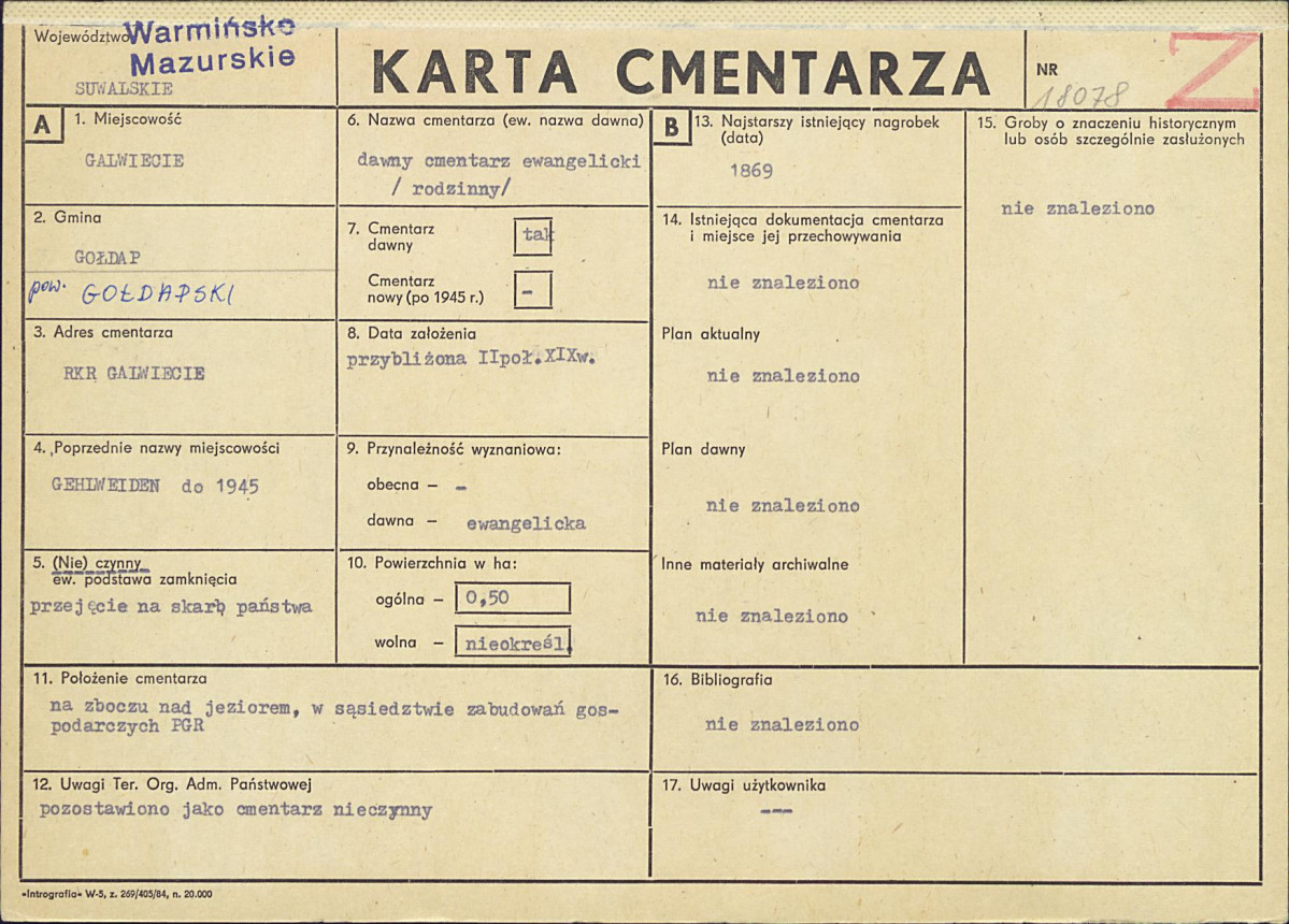 Karta cmentarza, skan nr 1