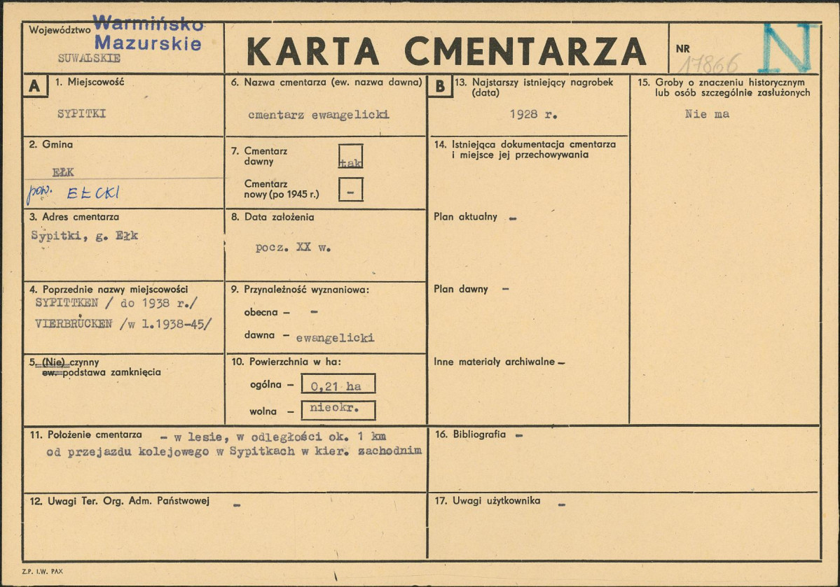 Karta cmentarza, skan nr 1