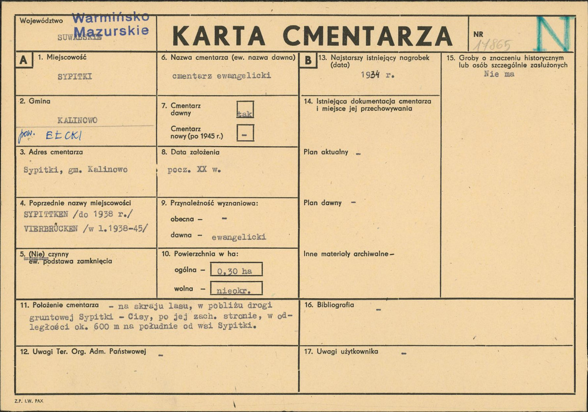 Karta cmentarza, skan nr 1