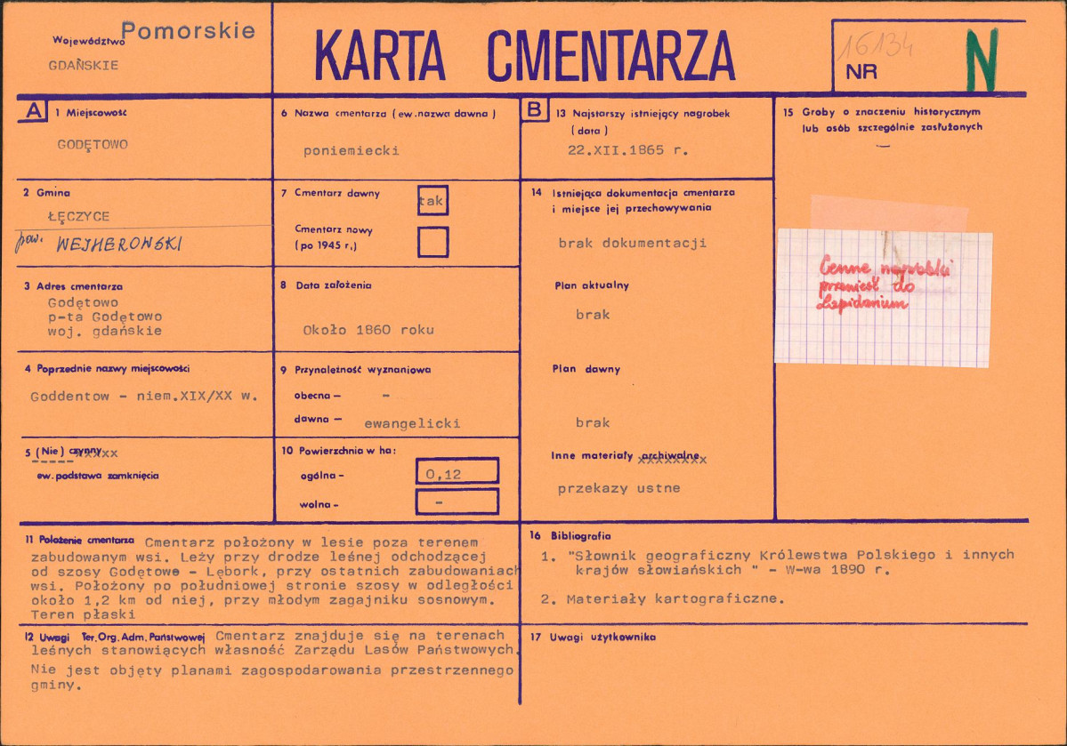 Karta cmentarza, skan nr 1