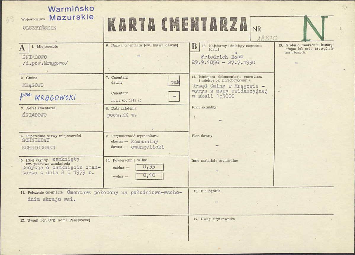 Karta cmentarza, skan nr 1