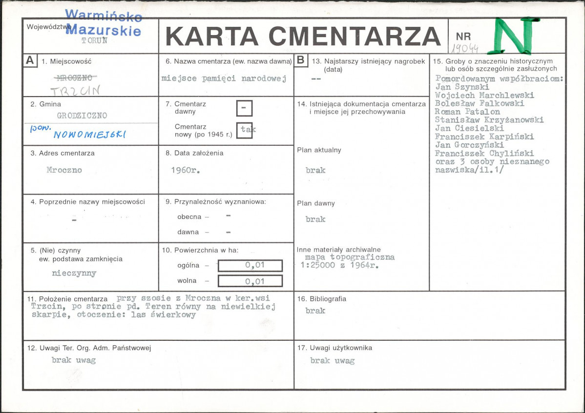 Karta cmentarza, skan nr 1