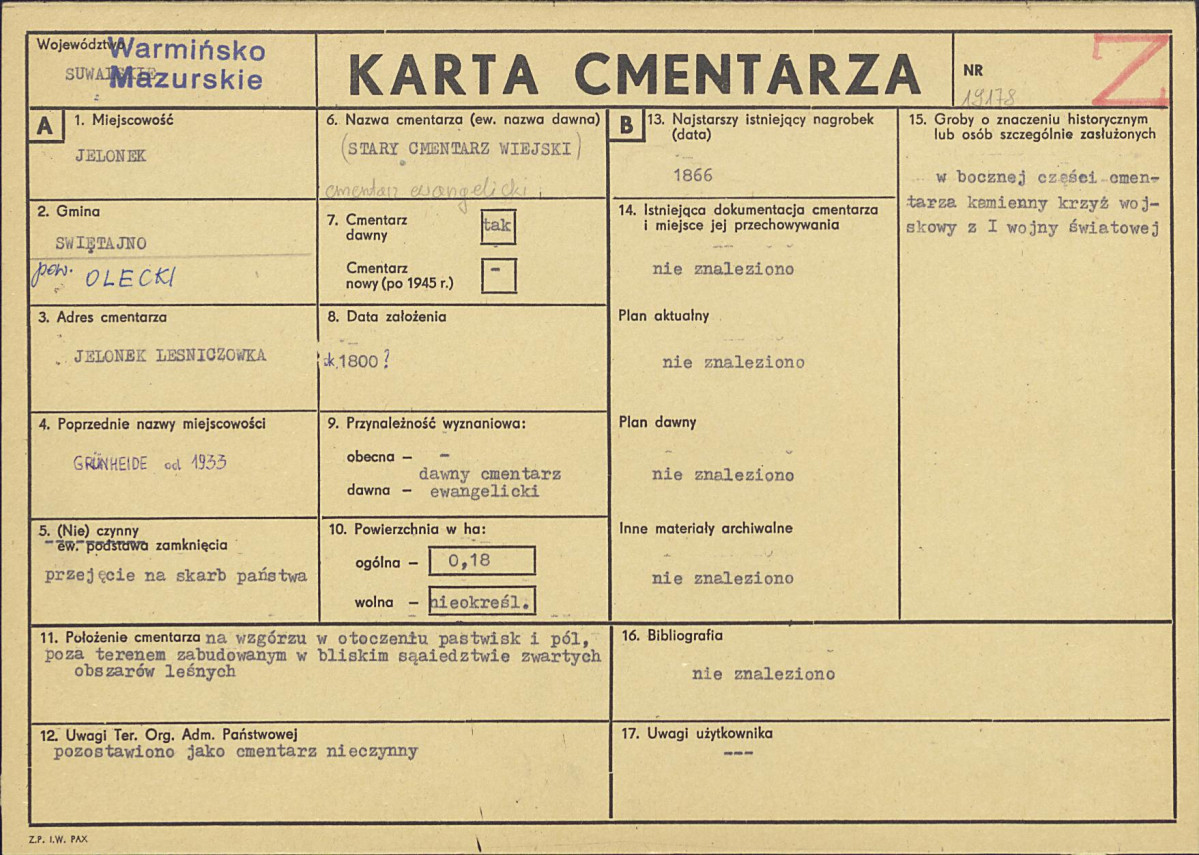Karta cmentarza, skan nr 1