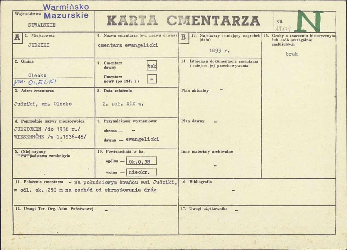 Karta cmentarza, skan nr 1