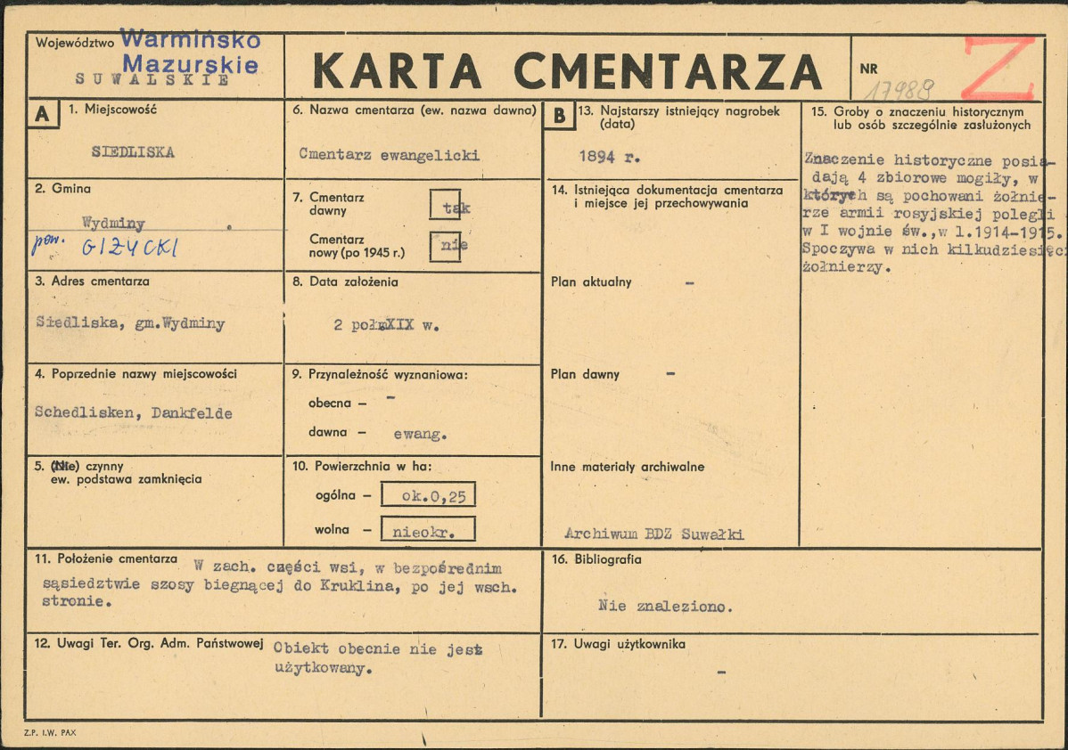 Karta cmentarza, skan nr 1